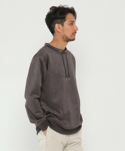 ikka（イッカ）の「清潔フェイクスエードルーイカラー（スウェット・メンズ・ミント/チャコールグレー/ブルー/ピンク/ライトグレー・S/XL/L/M）」の7枚目の写真