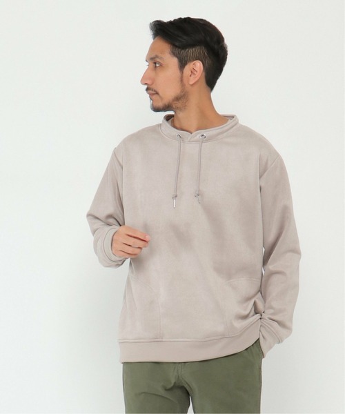 ikka（イッカ）の「清潔フェイクスエードルーイカラー（スウェット・メンズ・ミント/チャコールグレー/ブルー/ピンク/ライトグレー・S/XL/L/M）」の8枚目の写真