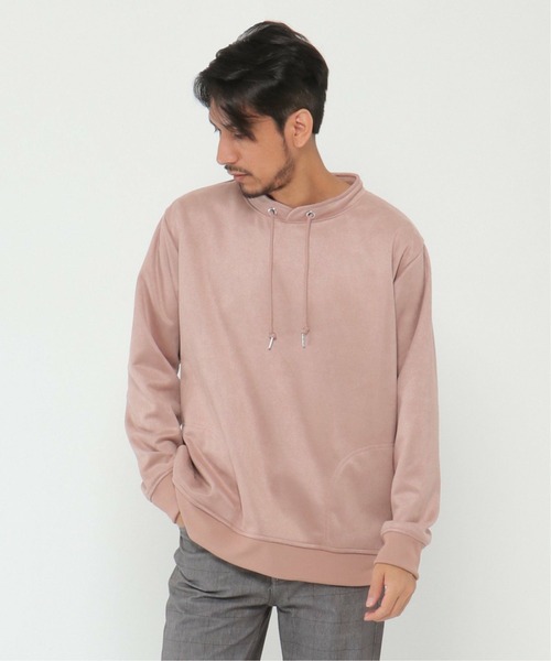 ikka（イッカ）の「清潔フェイクスエードルーイカラー（スウェット・メンズ・ミント/チャコールグレー/ブルー/ピンク/ライトグレー・S/XL/L/M）」の10枚目の写真