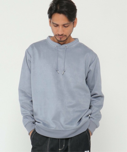 ikka（イッカ）の「清潔フェイクスエードルーイカラー（スウェット・メンズ・ミント/チャコールグレー/ブルー/ピンク/ライトグレー・S/XL/L/M）」の9枚目の写真