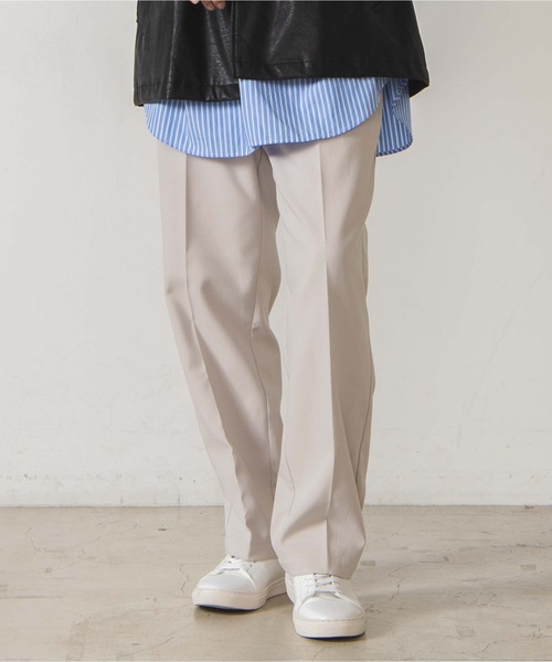 WEGO（ウィゴー）の「WEGO/ストレートスラックス（スラックス・メンズ・ライトグレー/ブラック/ブラウン系その他/グレー系その他/ホワイト・LARGE/SMALL/MEDIUM）」の4枚目の写真