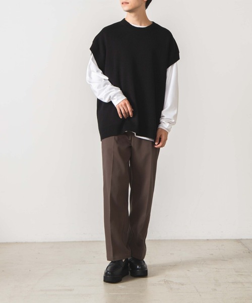 WEGO（ウィゴー）の「WEGO/ストレートスラックス（スラックス・メンズ・ライトグレー/ブラック/ブラウン系その他/グレー系その他/ホワイト・LARGE/SMALL/MEDIUM）」の6枚目の写真