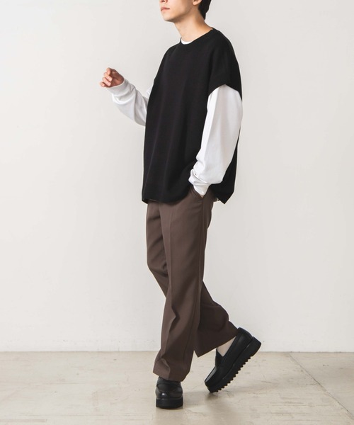 WEGO（ウィゴー）の「WEGO/ストレートスラックス（スラックス・メンズ・ライトグレー/ブラック/ブラウン系その他/グレー系その他/ホワイト・LARGE/SMALL/MEDIUM）」の7枚目の写真