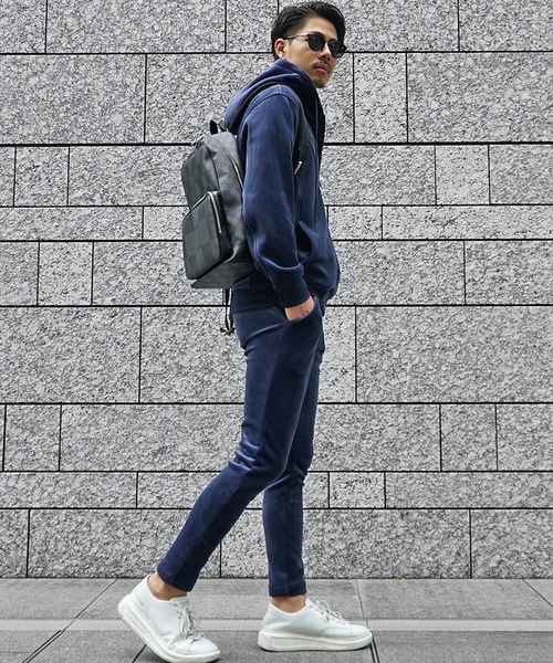 JOKER(ジョーカー)の「【上下セット】セットアップ 2点セット スウェット ベロア パーカー 春服(セットアップ・メンズ・ネイビー/グレー/ブラック/ベージュ・L/XL/M)」の13枚目の写真