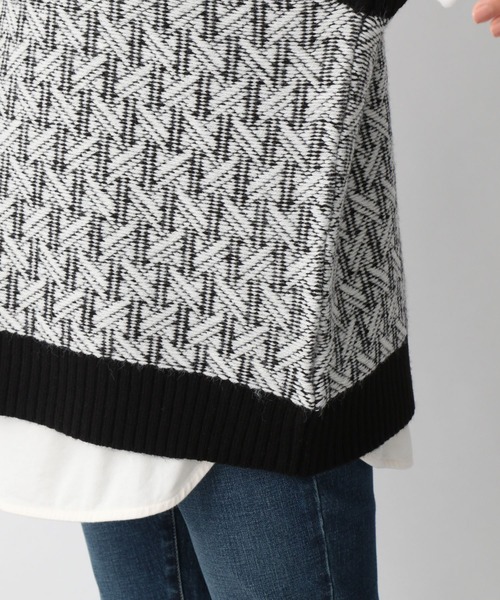 LEPSIM（レプシィム）の「マタニティ／5ゲージ幾何学柄ニットベスト　239274（マタニティウェア/グッズ・レディース・ブラック/ベージュ・FREE）」の19枚目の写真