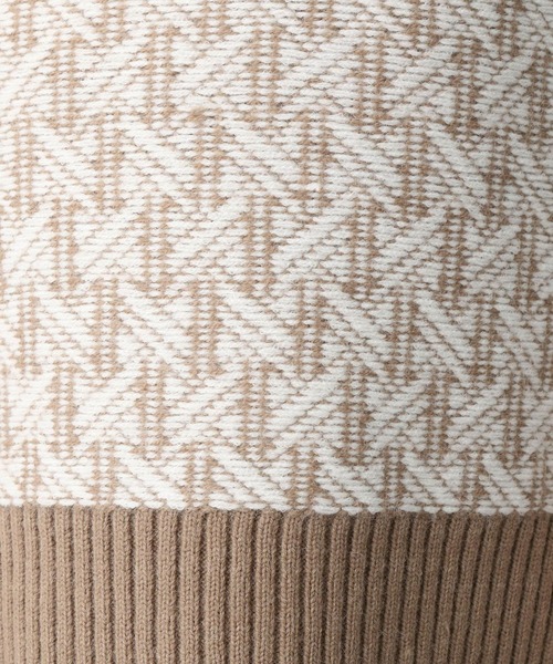 LEPSIM（レプシィム）の「マタニティ／5ゲージ幾何学柄ニットベスト　239274（マタニティウェア/グッズ・レディース・ブラック/ベージュ・FREE）」の7枚目の写真