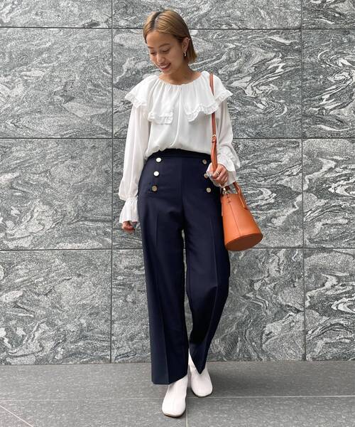 AG by aquagirl（エージーバイアクアガール）の「◆マリンワイドストレートパンツ【WEB限定サイズ】（その他パンツ・レディース・チャコールグレー/ベージュ系その他5/ネイビー・40/38/36）」の11枚目の写真