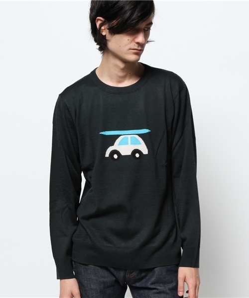 CIAOPANIC(チャオパニック)の「【Ciaopanic】毛混柄編みC/Nニット(ニット/セーター・メンズ・アイボリー/グリーン/ネイビー/チャコールグレー・LARGE/MEDIUM)」の3枚目の写真