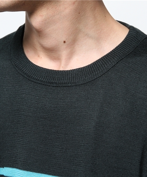 CIAOPANIC(チャオパニック)の「【Ciaopanic】毛混柄編みC/Nニット(ニット/セーター・メンズ・アイボリー/グリーン/ネイビー/チャコールグレー・LARGE/MEDIUM)」の7枚目の写真