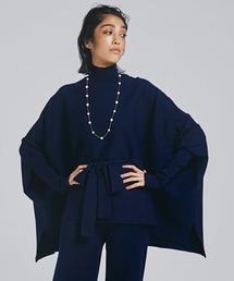 スムースニットポンチョ