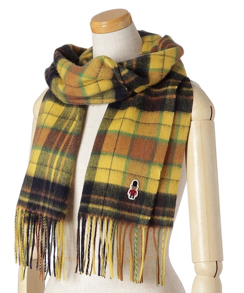 MACKINTOSH PHILOSOPHY(マッキントッシュ フィロソフィー)の「【WEB限定】ウール100% バッキンガムベアマフラー(マフラー・レディース・グレー/ダークネイビー/ネイビー/ベージュ/ダークブルー/スカイブルー/アイボリー/ライトオレンジ系/オフホワイト/レッド/イエロー/グリーン/クリアレッド・FREE)」の10枚目の写真