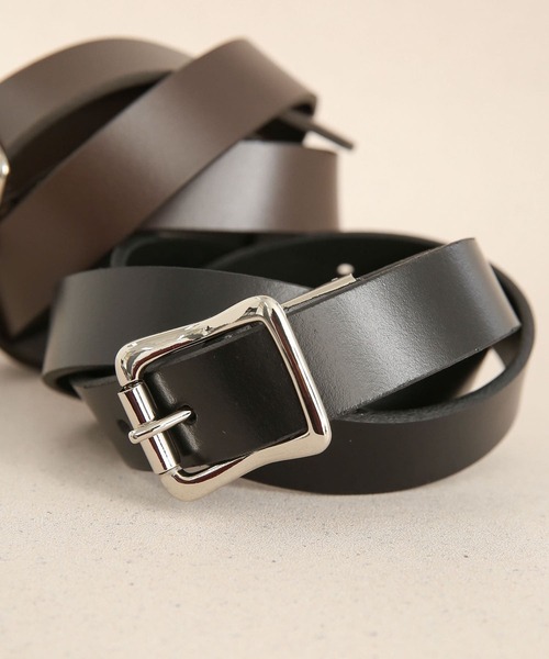 SENSE OF PLACE by URBAN RESEARCH（センスオブプレイスバイアーバンリサーチ）の「レザーベルト25mm（ベルト・メンズ・ブラック/ダークブラウン・ONE）」の2枚目の写真