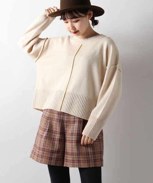 fredy emue（フレディエミュ）の「ワンタックショートパンツ（その他パンツ・レディース・ブラック/ベージュ系その他・36/38）」の10枚目の写真