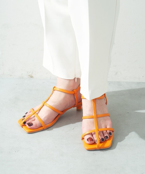 PAPILLONNER（パピヨネ）の「【OT】ヒールなのに走れる/ストラップサンダル/PAPILLONNER/パピヨネ（サンダル・レディース・ベージュ/オレンジ・36/37/38）」の6枚目の写真