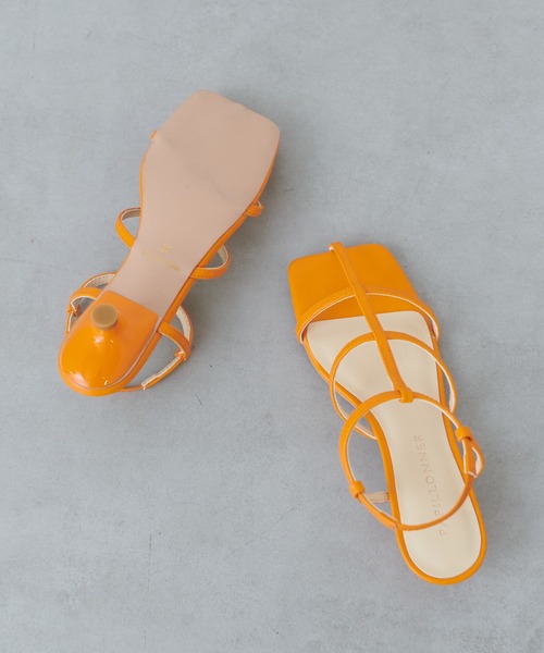 PAPILLONNER（パピヨネ）の「【OT】ヒールなのに走れる/ストラップサンダル/PAPILLONNER/パピヨネ（サンダル・レディース・ベージュ/オレンジ・36/37/38）」の4枚目の写真