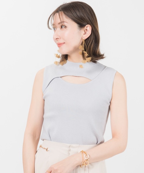 LAYMEE(レイミー)の「Swift 2way knit / スウィフト2wayニット(ニット/セーター・レディース・ミント/ピンクベージュ/グレー系その他/ブラック・FREE)」の3枚目の写真
