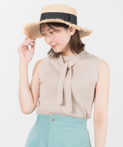 LAYMEE(レイミー)の「Swift 2way knit / スウィフト2wayニット(ニット/セーター・レディース・ミント/ピンクベージュ/グレー系その他/ブラック・FREE)」の1枚目の写真