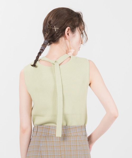 LAYMEE(レイミー)の「Swift 2way knit / スウィフト2wayニット(ニット/セーター・レディース・ミント/ピンクベージュ/グレー系その他/ブラック・FREE)」の14枚目の写真
