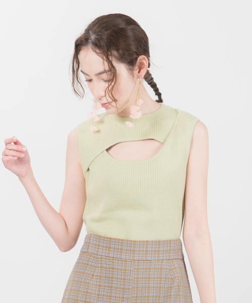 LAYMEE(レイミー)の「Swift 2way knit / スウィフト2wayニット(ニット/セーター・レディース・ミント/ピンクベージュ/グレー系その他/ブラック・FREE)」の15枚目の写真