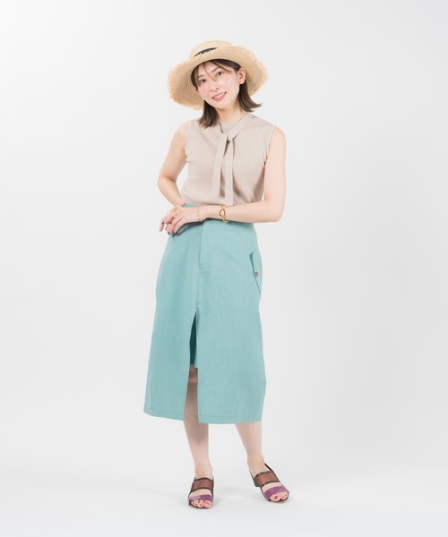 LAYMEE(レイミー)の「Swift 2way knit / スウィフト2wayニット(ニット/セーター・レディース・ミント/ピンクベージュ/グレー系その他/ブラック・FREE)」の18枚目の写真