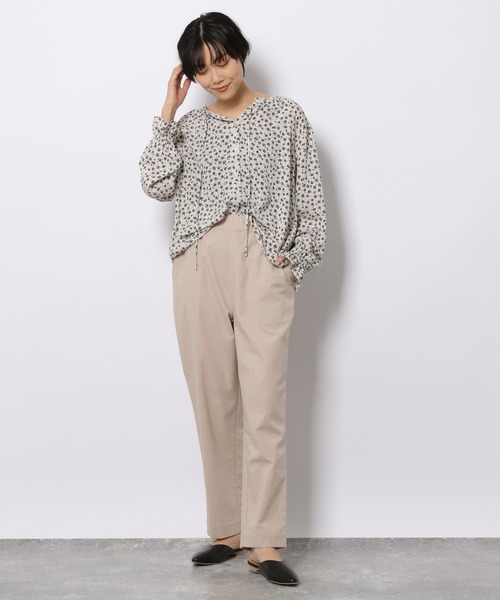 LAKOLE（ラコレ）の「リネンMIXリラックステーパードパンツ / 266022（その他パンツ・レディース・ダークグリーン/ネイビー/ライム/プラム/ライトベージュ・SMALL/MEDIUM/LARGE）」の14枚目の写真