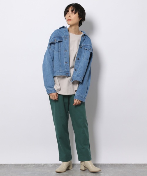 LAKOLE（ラコレ）の「リネンMIXリラックステーパードパンツ / 266022（その他パンツ・レディース・ダークグリーン/ネイビー/ライム/プラム/ライトベージュ・SMALL/MEDIUM/LARGE）」の6枚目の写真