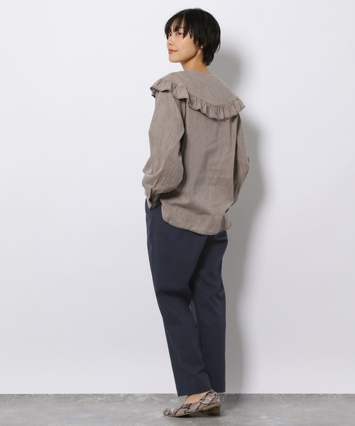 LAKOLE（ラコレ）の「リネンMIXリラックステーパードパンツ / 266022（その他パンツ・レディース・ダークグリーン/ネイビー/ライム/プラム/ライトベージュ・SMALL/MEDIUM/LARGE）」の11枚目の写真