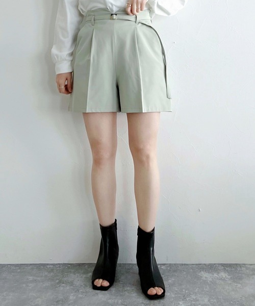 mysty woman（ミスティウーマン）の「無地柄アソートショートパンツ 269107（その他パンツ・レディース・ベージュ/ライトグリーン/ブラック系/ベージュ系・FREE）」の4枚目の写真