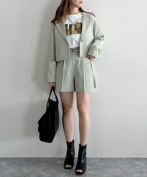 mysty woman（ミスティウーマン）の「無地柄アソートショートパンツ 269107（その他パンツ・レディース・ベージュ/ライトグリーン/ブラック系/ベージュ系・FREE）」の10枚目の写真