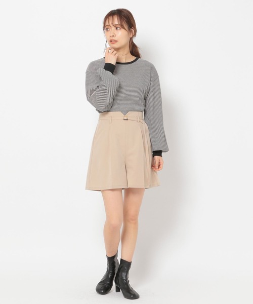 mysty woman（ミスティウーマン）の「無地柄アソートショートパンツ 269107（その他パンツ・レディース・ベージュ/ライトグリーン/ブラック系/ベージュ系・FREE）」の9枚目の写真