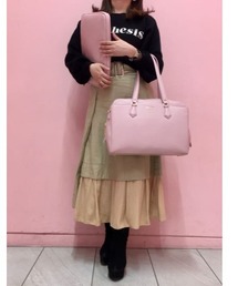 パソコンケース付きファスナーA4トートバッグ