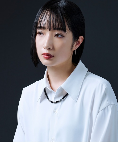 Ellno Loset(エルノロゼット)の「ブラックボールネックレス(ネックレス・メンズ・ブラック・FREE)」の2枚目の写真