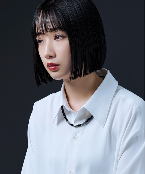 Ellno Loset(エルノロゼット)の「ブラックボールネックレス(ネックレス・メンズ・ブラック・FREE)」の3枚目の写真