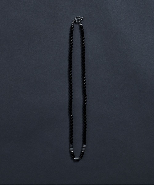 Ellno Loset(エルノロゼット)の「ブラックボールネックレス(ネックレス・メンズ・ブラック・FREE)」の5枚目の写真