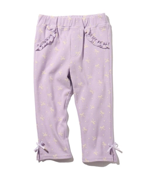 SHOO・LA・RUE（シューラルー）の「◆【90-130cm】カットフライス七分丈フリルパンツ（その他パンツ・キッズ・ライトブルー/ライトパープル/ピンク系その他/レモンイエロー/ピンク系/ブラック系1・09/11/10/12/13）」の3枚目の写真
