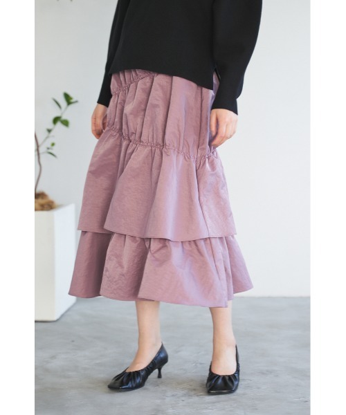 LILIDIA(リリディア)の「ドロストヘムSK(スカート・レディース・ライトパープル/ブラック・SMALL/MEDIUM)」の2枚目の写真