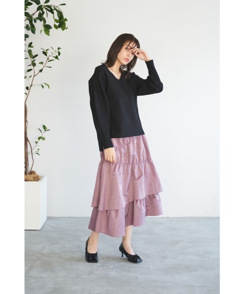 LILIDIA(リリディア)の「ドロストヘムSK(スカート・レディース・ライトパープル/ブラック・SMALL/MEDIUM)」の5枚目の写真