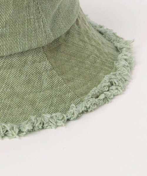 BEAMS HEART（ビームスハート）の「BEAMS HEART / つば先フリンジ バケットハット（ハット・レディース・ブラック/ホワイト系その他5/オリーブ/ベージュ・FREE）」の20枚目の写真