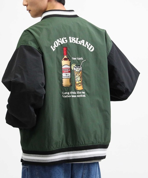 BACK NUMBER（バックナンバー）の「【BACK NUMBER】刺繍スタジャン（スタジャン・メンズ・ブラック/グリーン・M/XL/L）」の9枚目の写真
