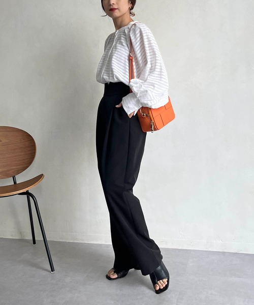 CAPRICIEUX LE'MAGE（カプリシューレマージュ）の「ボーダーレースシャツ（シャツ/ブラウス・レディース・ホワイト/ブラック・FREE）」の19枚目の写真