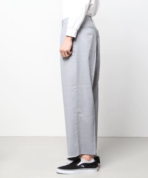 Penguin by Munsingwear（ペンギン バイ マンシングウェア）の「SOLOTEX SUMMER WOOL WIDE PANTS ワイドシルエット メンズ ウェア ロングパンツ ボトムス スポーツウェア（スラックス・メンズ・グレー・L/M/S/XL）」の7枚目の写真