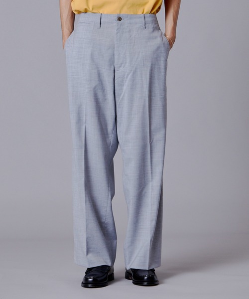 Penguin by Munsingwear（ペンギン バイ マンシングウェア）の「SOLOTEX SUMMER WOOL WIDE PANTS ワイドシルエット メンズ ウェア ロングパンツ ボトムス スポーツウェア（スラックス・メンズ・グレー・L/M/S/XL）」の2枚目の写真