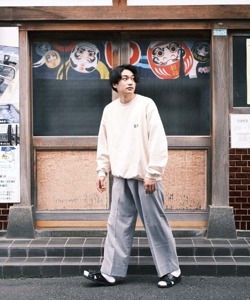 Penguin by Munsingwear（ペンギン バイ マンシングウェア）の「SOLOTEX SUMMER WOOL WIDE PANTS ワイドシルエット メンズ ウェア ロングパンツ ボトムス スポーツウェア（スラックス・メンズ・グレー・L/M/S/XL）」の9枚目の写真