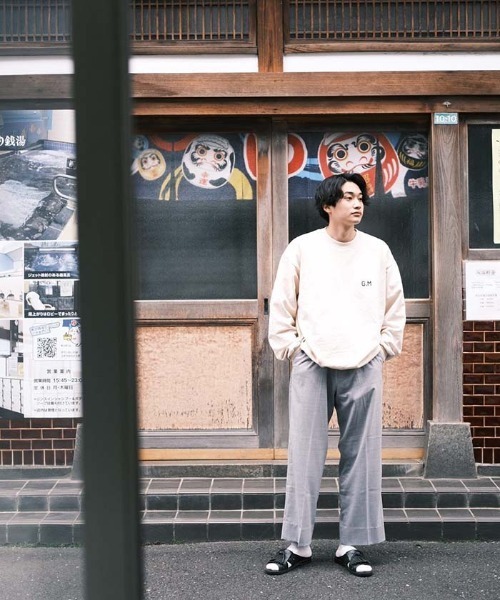 Penguin by Munsingwear（ペンギン バイ マンシングウェア）の「SOLOTEX SUMMER WOOL WIDE PANTS ワイドシルエット メンズ ウェア ロングパンツ ボトムス スポーツウェア（スラックス・メンズ・グレー・L/M/S/XL）」の10枚目の写真