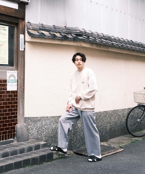 Penguin by Munsingwear（ペンギン バイ マンシングウェア）の「SOLOTEX SUMMER WOOL WIDE PANTS ワイドシルエット メンズ ウェア ロングパンツ ボトムス スポーツウェア（スラックス・メンズ・グレー・L/M/S/XL）」の12枚目の写真