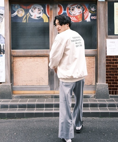 Penguin by Munsingwear（ペンギン バイ マンシングウェア）の「SOLOTEX SUMMER WOOL WIDE PANTS ワイドシルエット メンズ ウェア ロングパンツ ボトムス スポーツウェア（スラックス・メンズ・グレー・L/M/S/XL）」の13枚目の写真