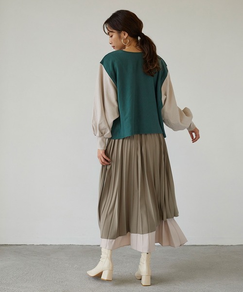 179/WG(イチナナキュウダブルジー)の「ドッキングスウェットプル(スウェット・レディース・グリーン/ブラウン/グレー・FREE)」の12枚目の写真