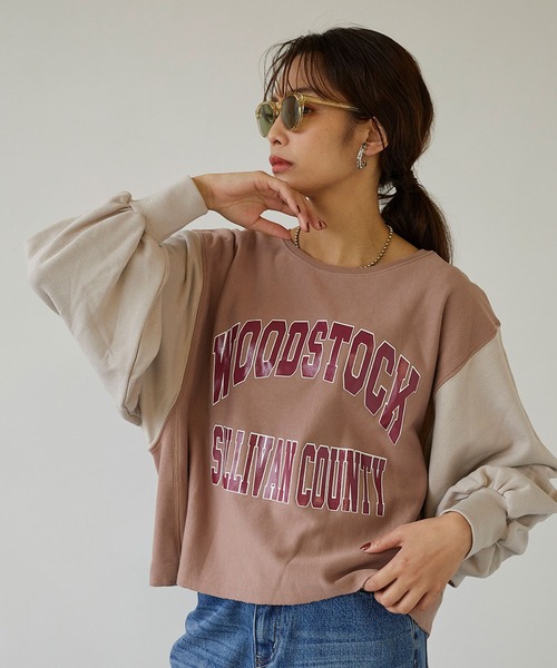 179/WG(イチナナキュウダブルジー)の「ドッキングスウェットプル(スウェット・レディース・グリーン/ブラウン/グレー・FREE)」の13枚目の写真