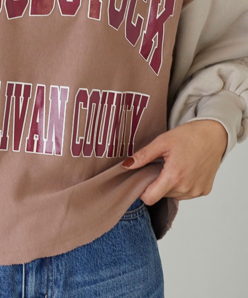 179/WG(イチナナキュウダブルジー)の「ドッキングスウェットプル(スウェット・レディース・グリーン/ブラウン/グレー・FREE)」の14枚目の写真