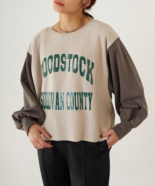 179/WG(イチナナキュウダブルジー)の「ドッキングスウェットプル(スウェット・レディース・グリーン/ブラウン/グレー・FREE)」の20枚目の写真